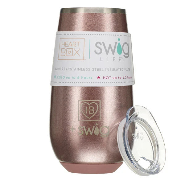 6 oz. HeartBox x Swig Life Stemless Flute | Build-A-Bear® - US 5095