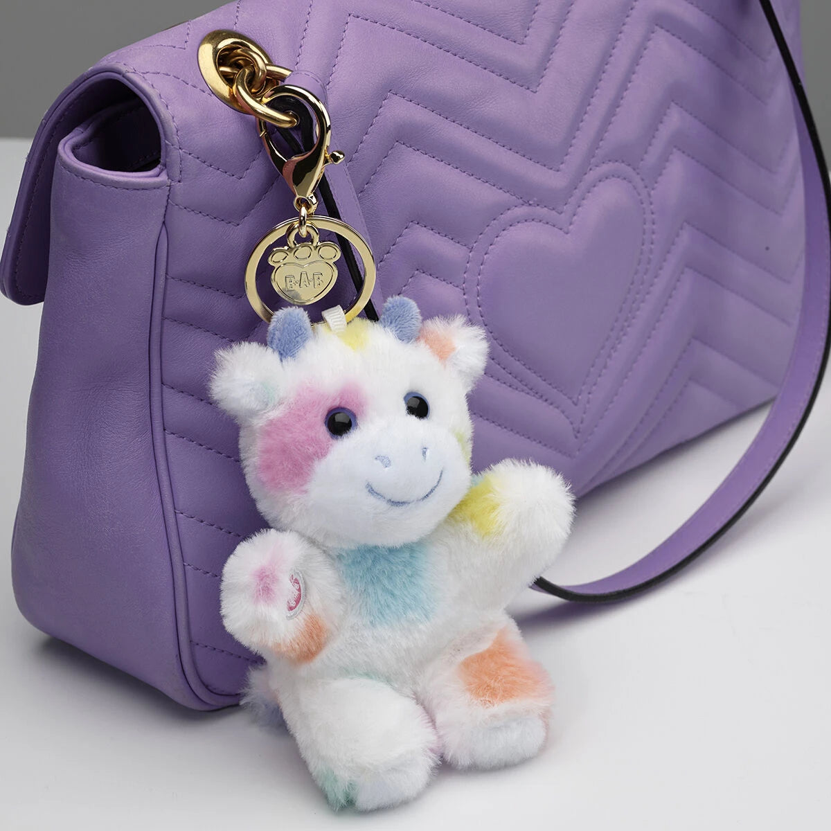 Colorful Splatter Cow Plush Bag Charm | Build-A-Bear - US 6064