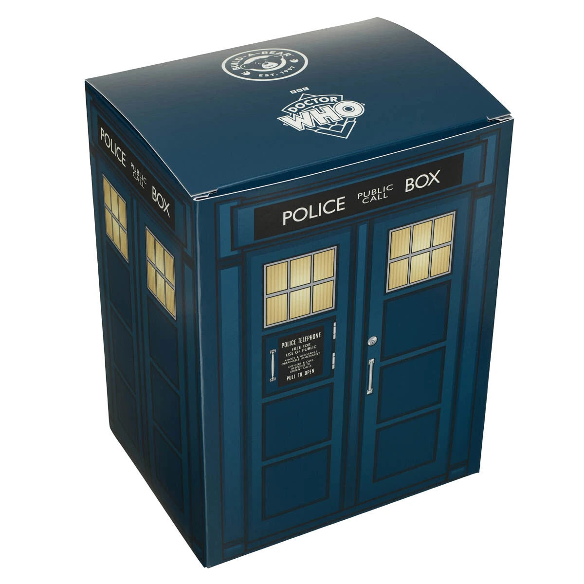 Doctor Who Teddy Bear Fifteenth Doctor Gift Set with TARDIS Gift Box | Build-A-Bear® - US 5511