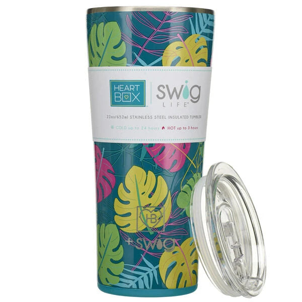 22 oz. Swig Life Palm Leaf Insulated Tumbler | Build-A-Bear® - US 8777