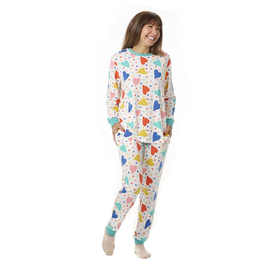 Build-A-Bear Pajama Shop™ Colorful Hearts PJ Top - Adult - US 9422