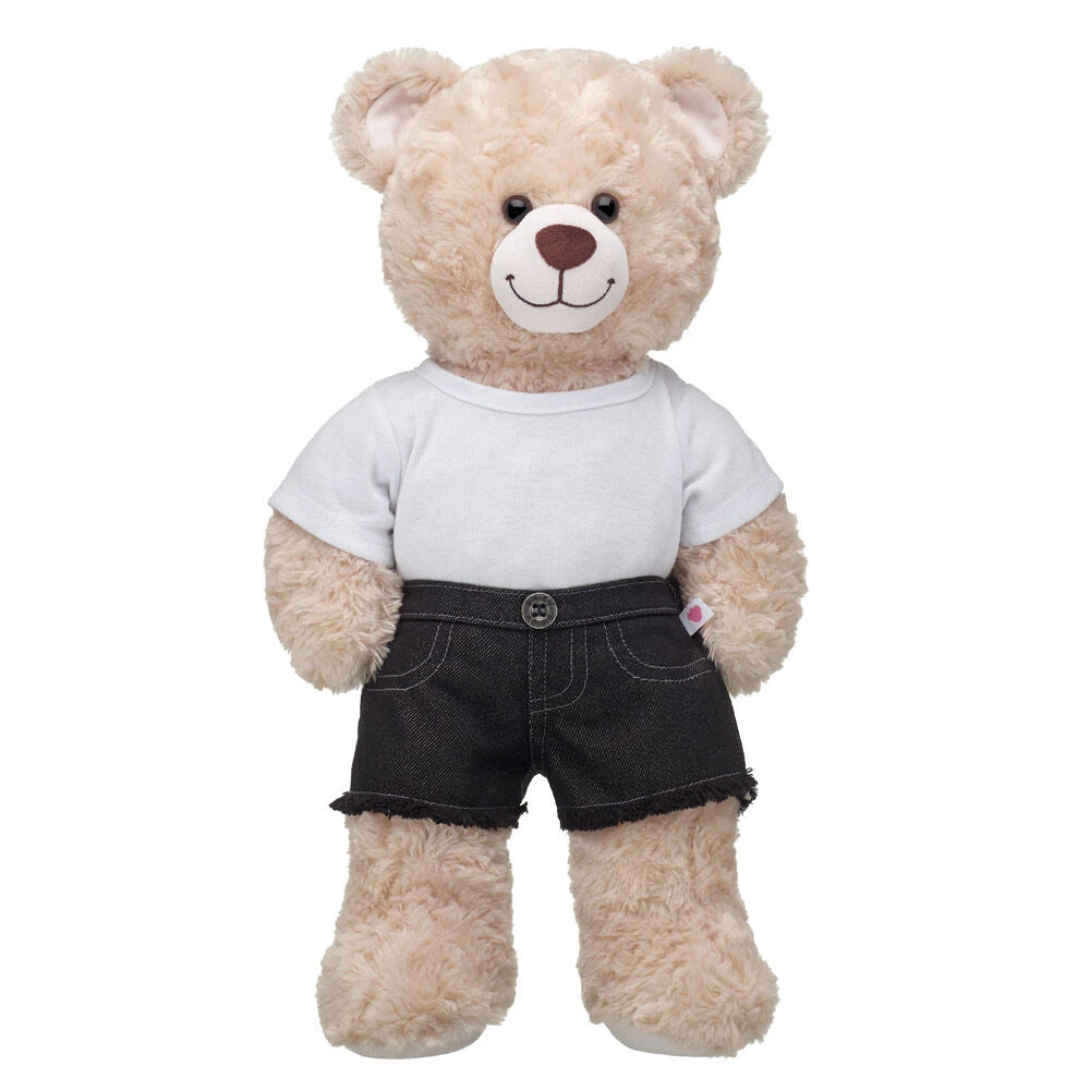 Black Denim Frayed Shorts for Stuffed Animals | Build-A-Bear® - US 9352