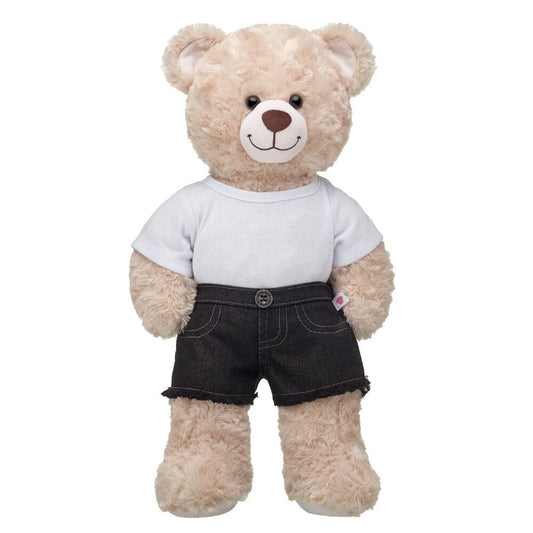 Black Denim Frayed Shorts for Stuffed Animals | Build-A-Bear® - US 9352