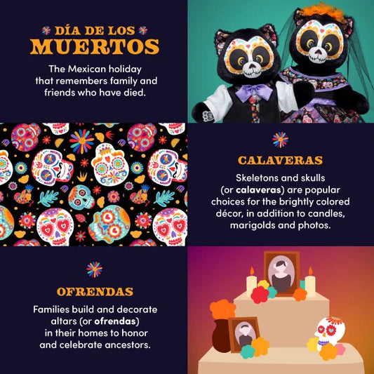 Día de los Muertos Cat Stuffed Animal | Build-A-Bear® - US 3138