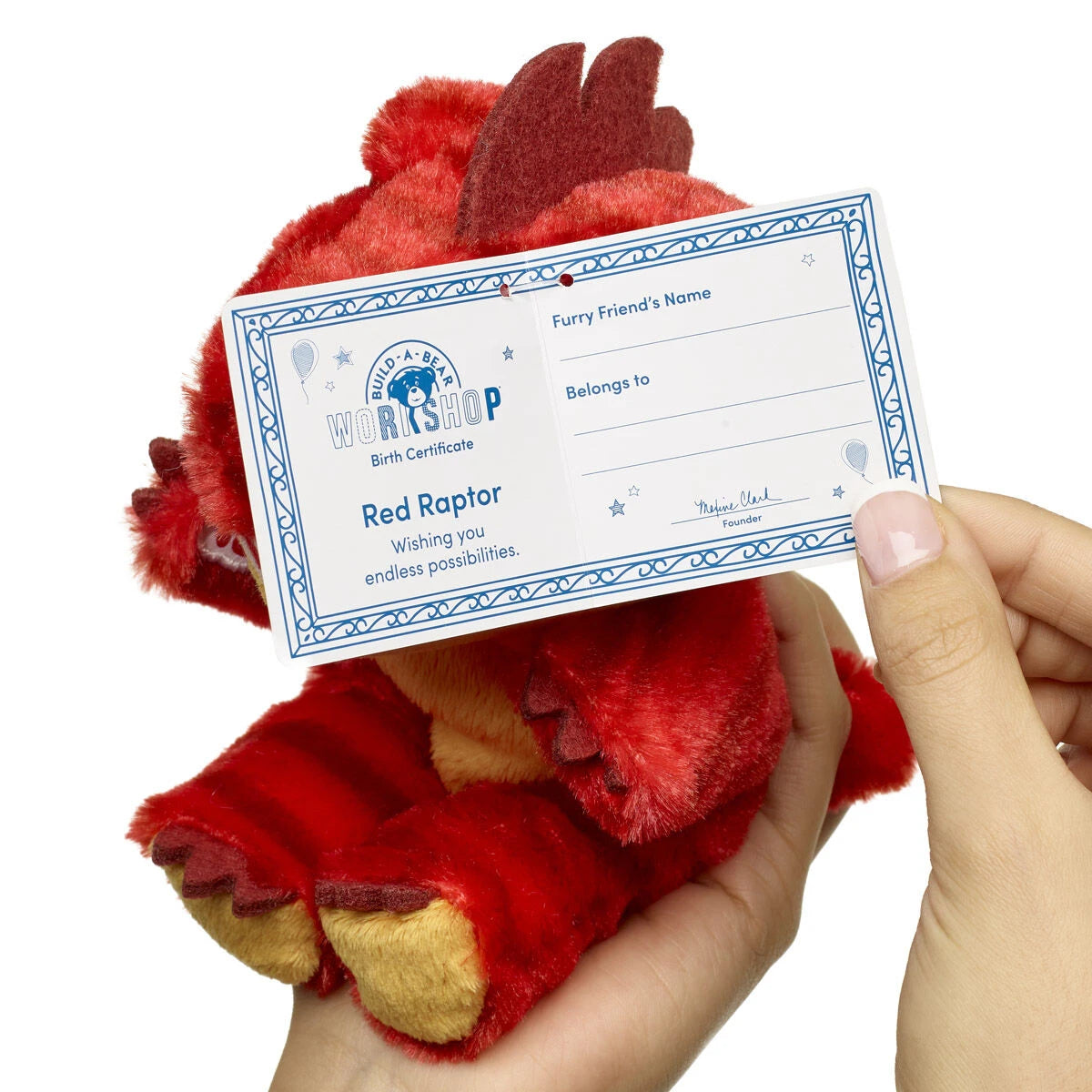 Mini Beans Red Raptor Plush Toy | Build-A-Bear® - US 9953