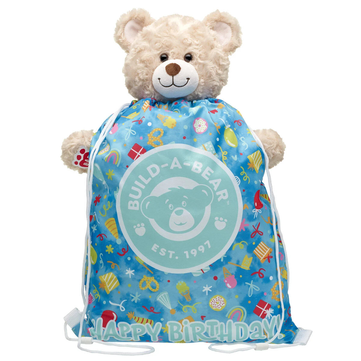 Tie-Dye Birthday Stuffed Animal Bear Carrier | Build-A-Bear® - US 2048