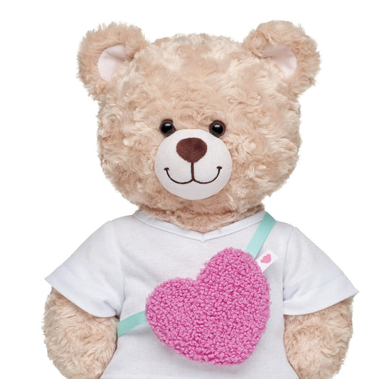 Pink Sherpa Heart Crossbody Bag - US 3579
