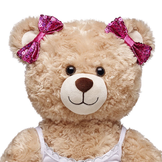 Fuchsia Sequin Bows 2 pc. for Stuffed Animals | Build-A-Bear® - US 6333