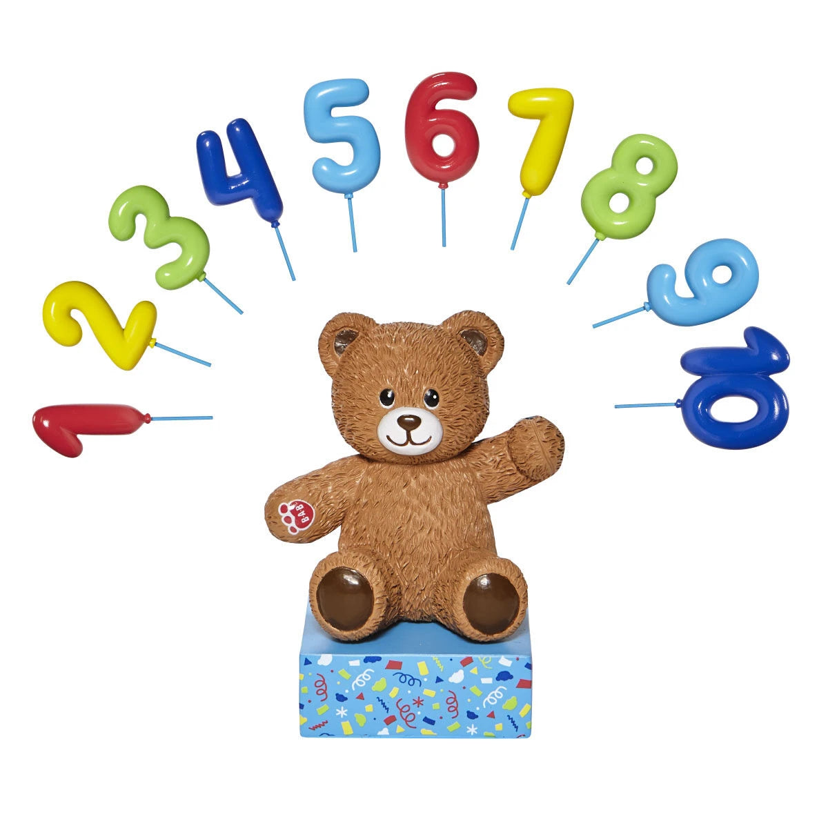 Build-A-Bear® Brown Bear Base with CeleBEARate Balloon Inserts (1-10) - US 2589