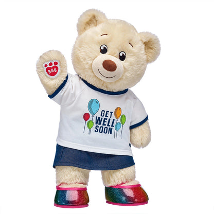 Cream Colored Teddy Bear Get Well Soon Gift Set | Build-A-Bear® - US 4362