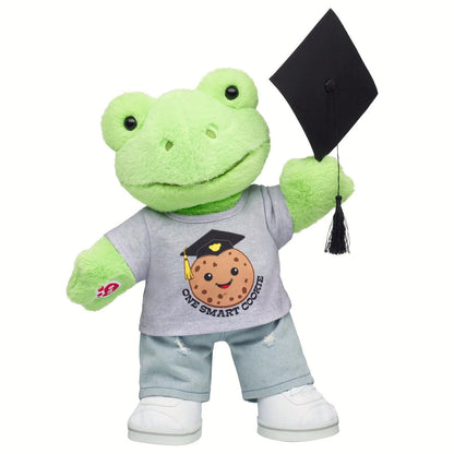 Spring Green Frog Stuffed Animal "One Smart Cookie" Graduation Gift Set | Build-A-Bear - US 2908