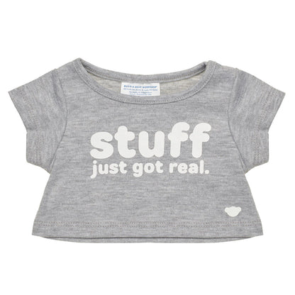 "Stuff Just Got Real" T-Shirt for Plush Toys | Build-A-Bear® - US 4092