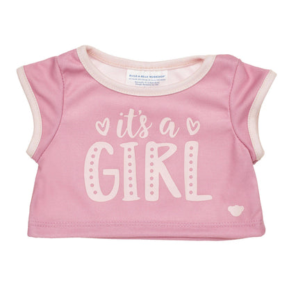 Baby Pink Teddy Bear "It's a Girl" Gift Set | Build-A-Bear® - US 2970