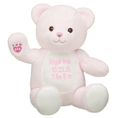 Embroidered Baby Pink Teddy Bear | Build-A-Bear® - US 5820