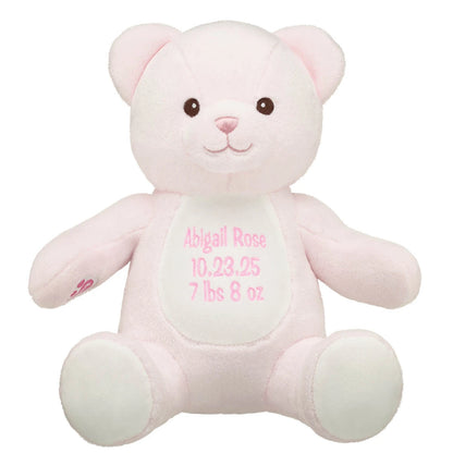 Embroidered Baby Pink Teddy Bear | Build-A-Bear® - US 4706