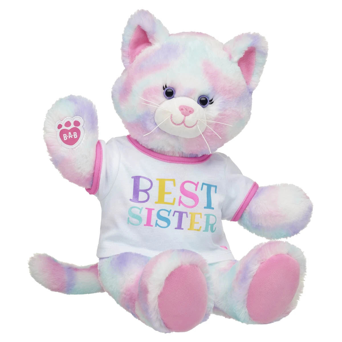 Pastel Swirl Kitty Stuffed Animal "Best Sister" Gift Set | Build-A-Bear® - US 4195