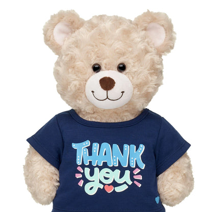 "Thank You" Plush Toy T-Shirt - Navy Blue - US 7100