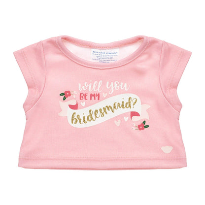 "Will You Be My Bridesmaid?" T-Shirt for Stuffed Animals | Build-A-Bear® - US 1142