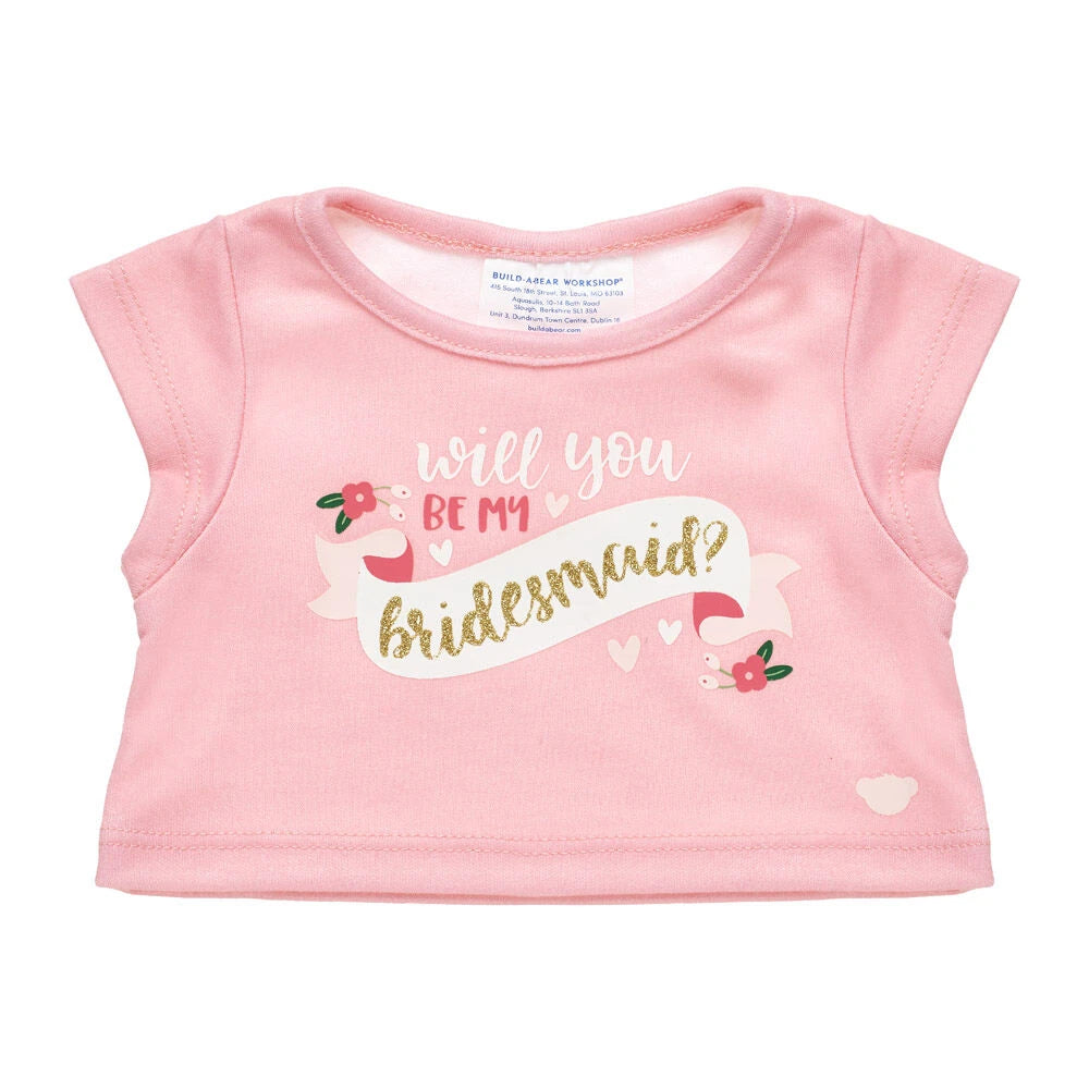 "Will You Be My Bridesmaid?" T-Shirt for Stuffed Animals | Build-A-Bear® - US 5239