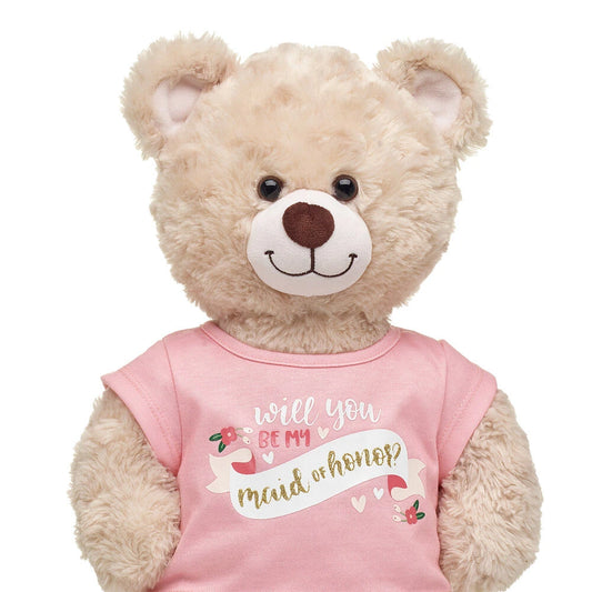 "Will You Be My Maid of Honor?" T-Shirt for Stuffed Animals | Build-A-Bear® - US 2070