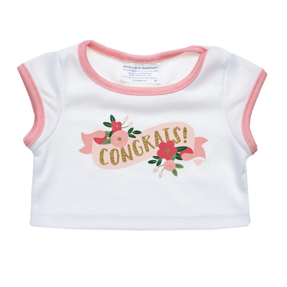 Floral Congrats T-Shirt for Stuffed Animals | Build-A-Bear® - US 6319