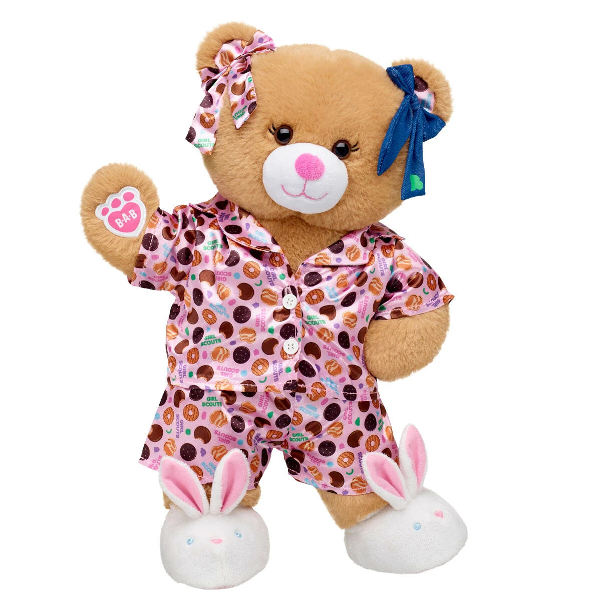 Girl Scout Cookie Teddy Bear Pajama Gift Set w/ Bows | BAB - US 6612