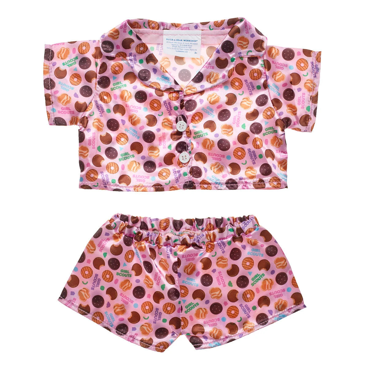 Girl Scout Cookie Teddy Bear Pajama Gift Set w/ Bows | BAB - US 6612