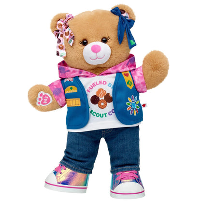 Girl Scout Cookie Teddy Bear Daisy Gift Set w/ Bows | BAB - US 5471
