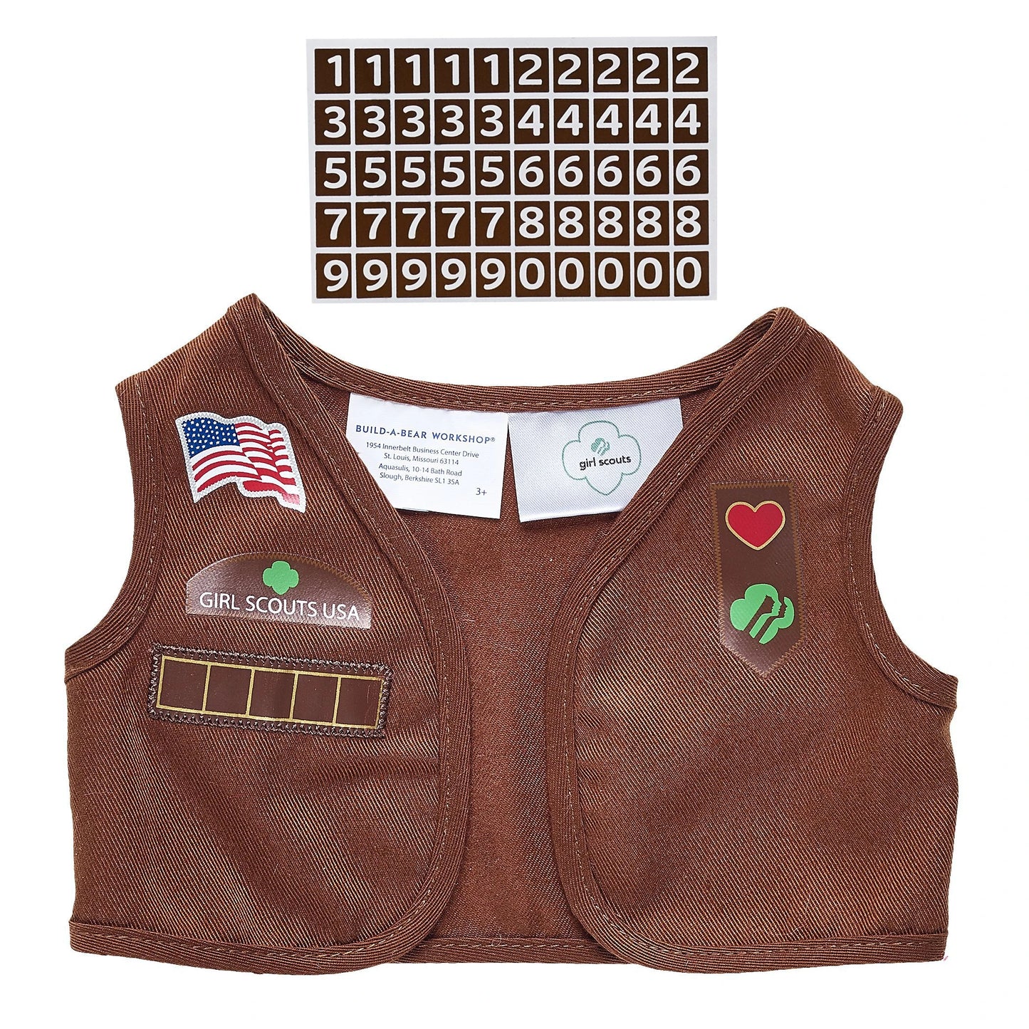 Girl Scout Cookie Teddy Bear Brownie Gift Set | BAB - US 9483