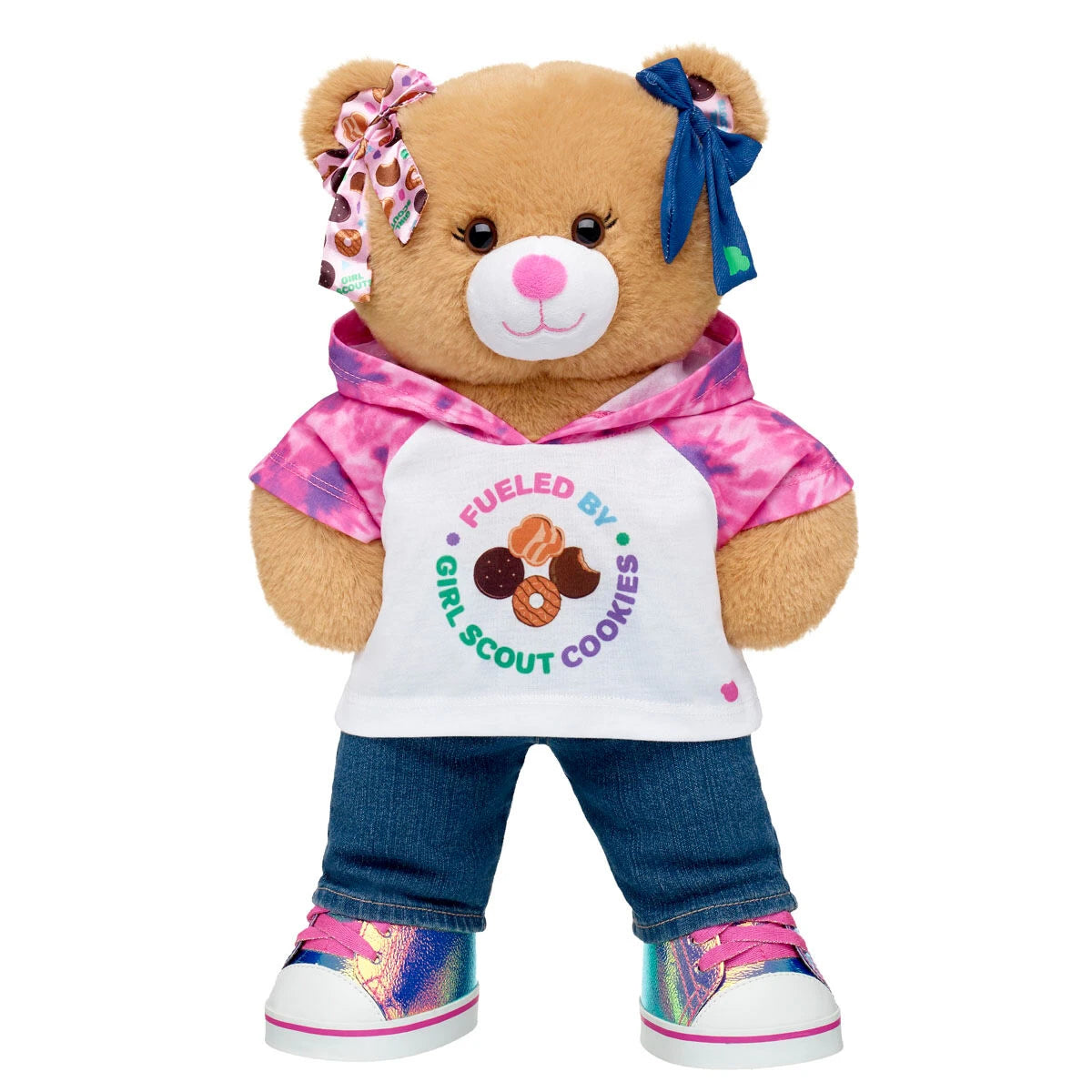 Girl Scout Cookie Teddy Bear Hoodie Gift Set w/ Bows | BAB - US 2007