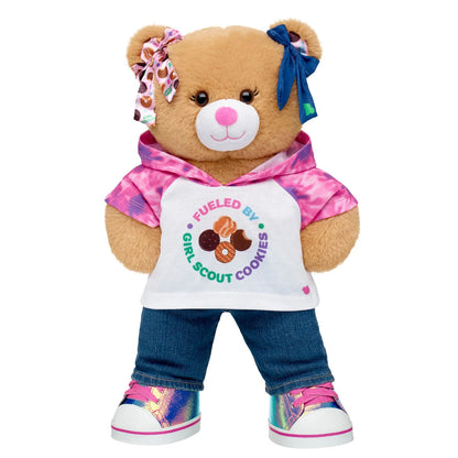 Girl Scout Cookie Teddy Bear Hoodie Gift Set w/ Bows | BAB - US 2007