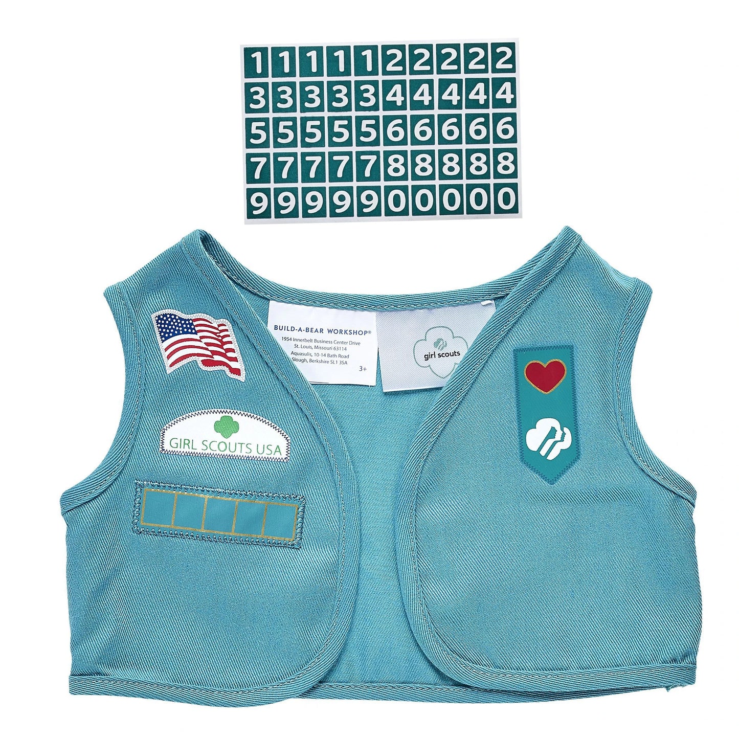 Girl Scout Cookie Teddy Bear Junior Gift Set w/ Bows | BAB - US 3171