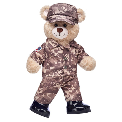 Happy Hugs Teddy Bear Khaki Camo Gift Set | Build-A-Bear® - US 4342