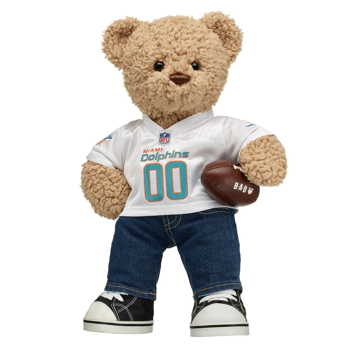 Miami Dolphins Timeless Teddy Bear Football Gift Set - US 2087
