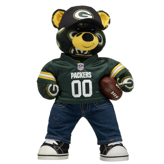 Green Bay Packers Fan Hat Teddy Bear Gift Set - US 8255
