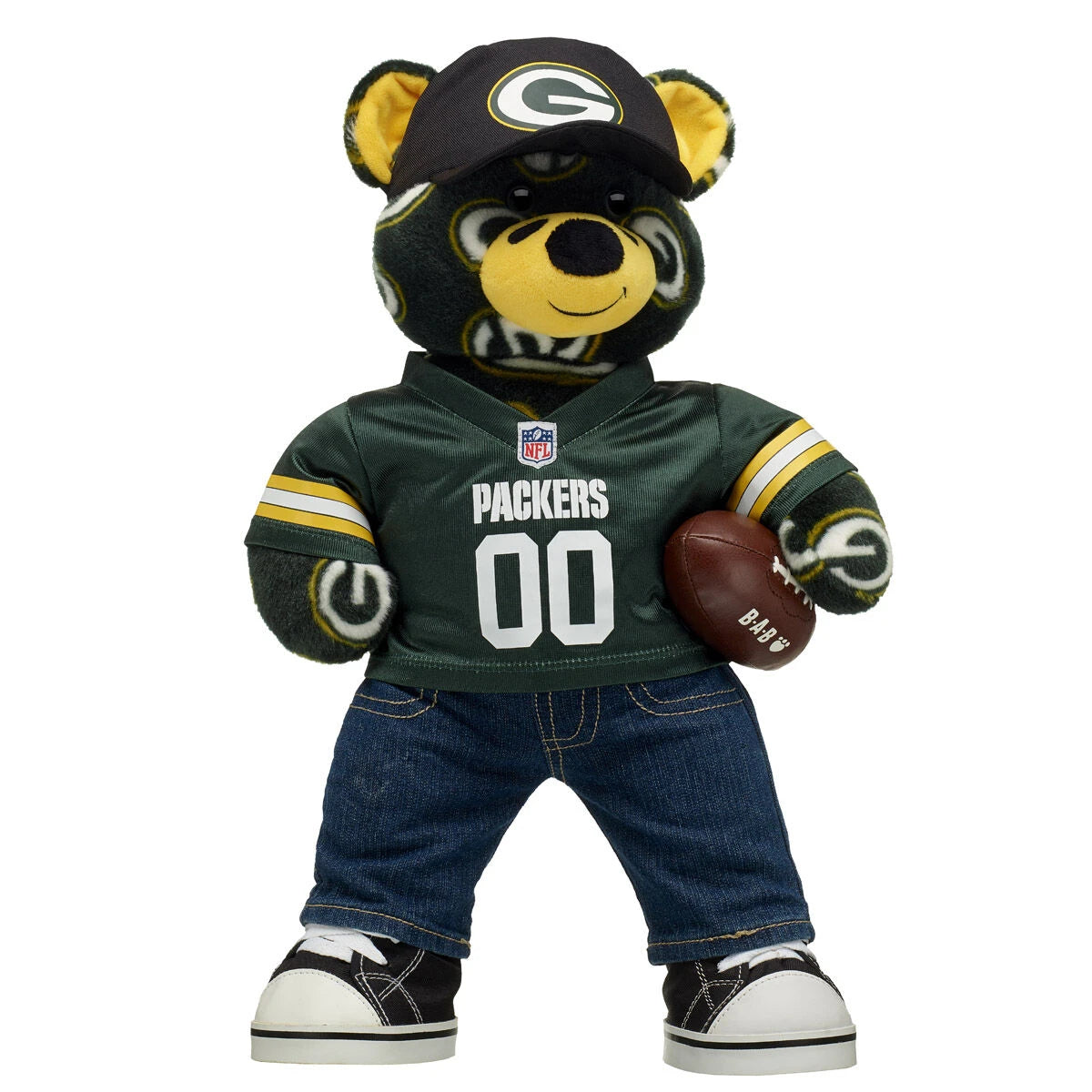 Green Bay Packers Fan Hat Teddy Bear Gift Set - US 4729