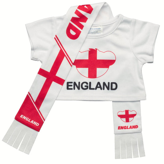 England Scarf &amp; T-Shirt Set | Build-A-Bear - US 5514