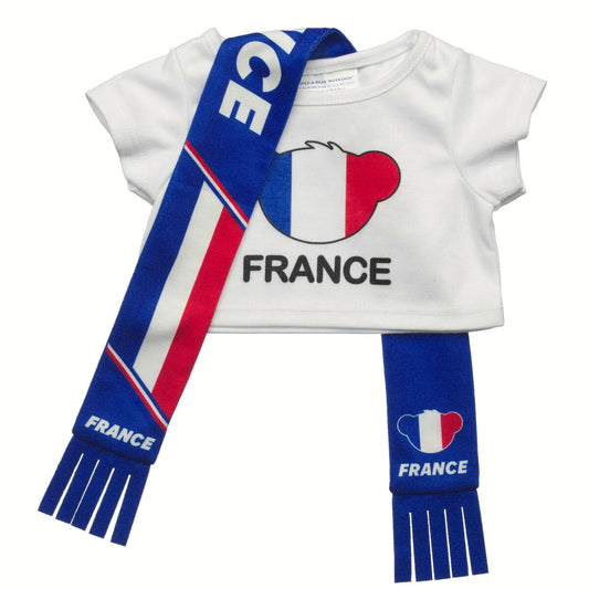 France Scarf &amp; T-Shirt Set | Build-A-Bear - US 2094