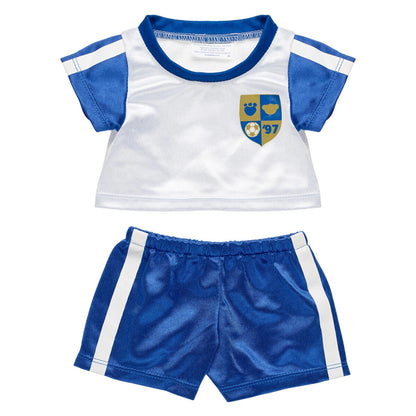 Happy Hugs Teddy Bear Blue Soccer Set &amp; Ball | Build-A-Bear® - US 6072