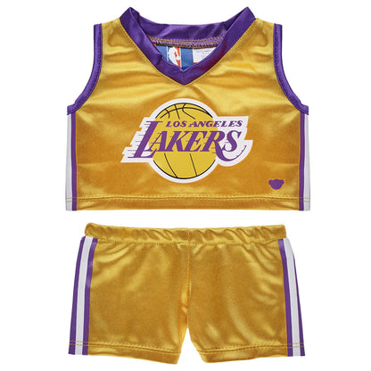 Los Angeles Lakers Happy Hugs Teddy Bear Basketball Gift Set | Build-A-Bear® - US 7032