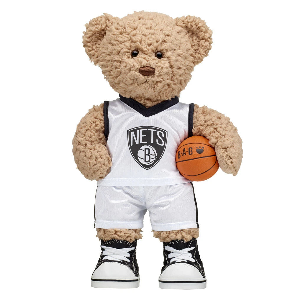 Brooklyn Nets Timeless Teddy Bear Basketball Gift Set | Build-A-Bear® - US 5628