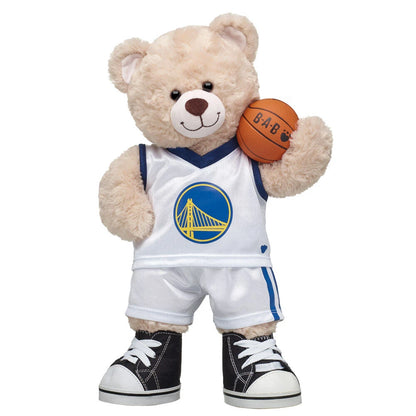 Golden State Warriors Happy Hugs Teddy Bear Basketball Gift Set | Build-A-Bear® - US 7487