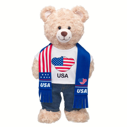 USA Scarf &amp; T-Shirt Set | Build-A-Bear - US 5267