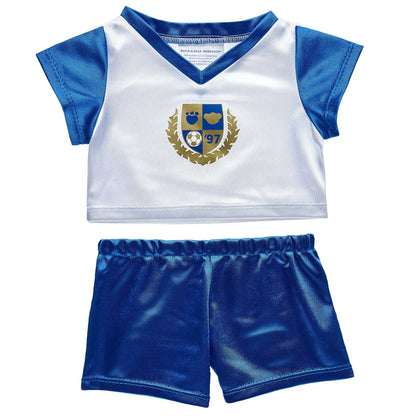 Blue &amp; White Soccer Uniform 2 pc. for Stuffed Animals | Build-A-Bear® - US 8102