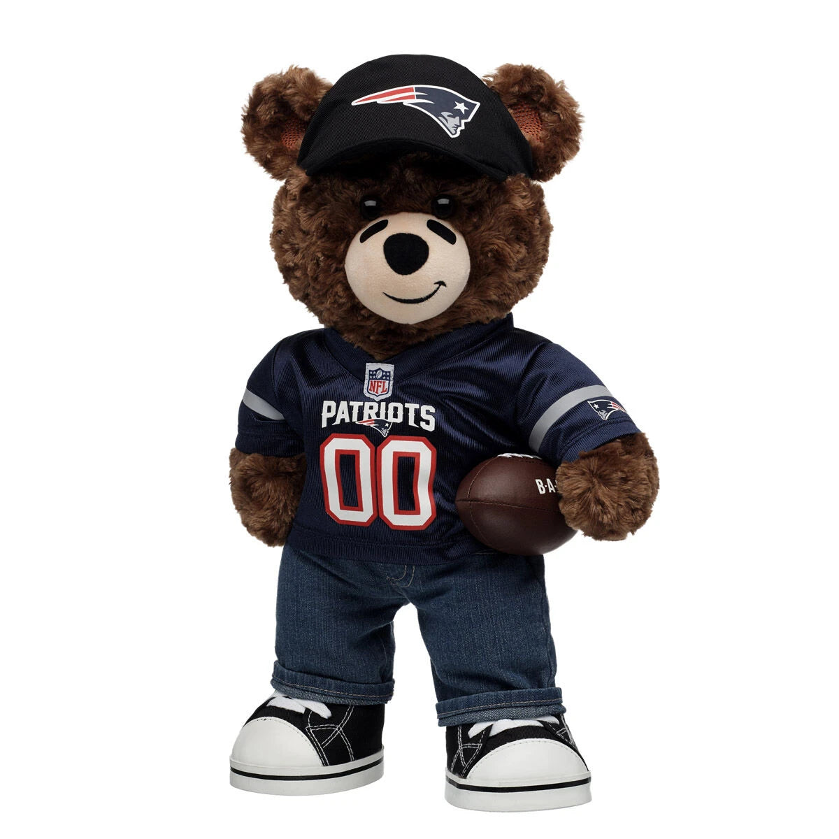 New England Patriots Football Bear &amp; Fan Hat Gift Set - US 2809