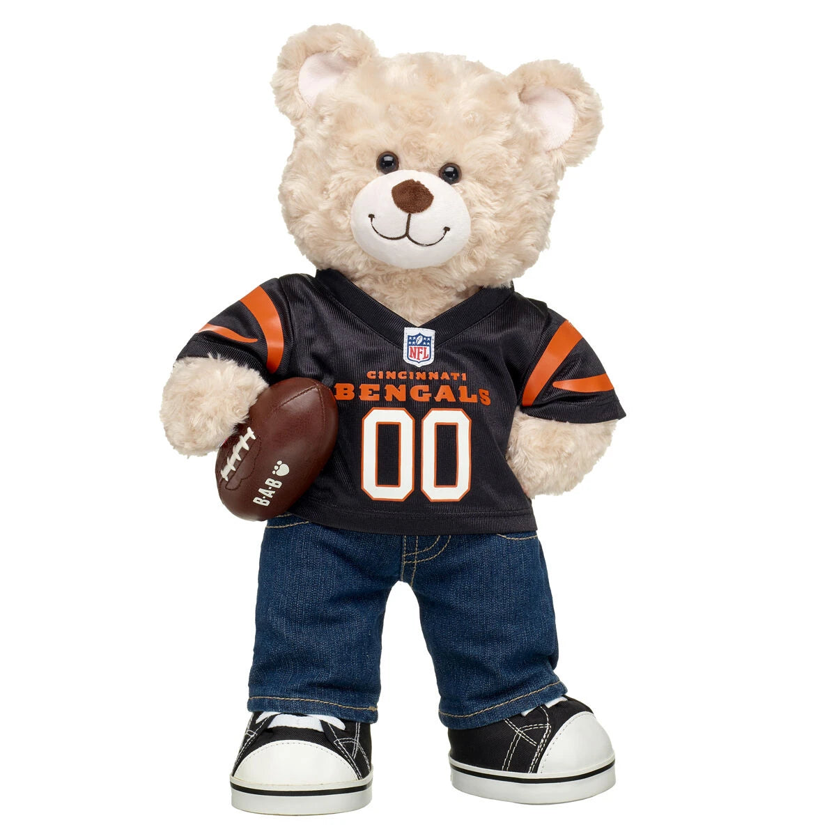 Happy Hugs Teddy Football Cincinnati Bengals Gift Set | Build-A-Bear® - US 2073