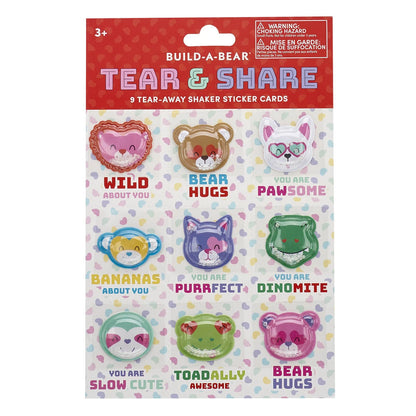 Valentine's Day Tear &amp; Share Sticker Set | Build-A-Bear® - US 5510