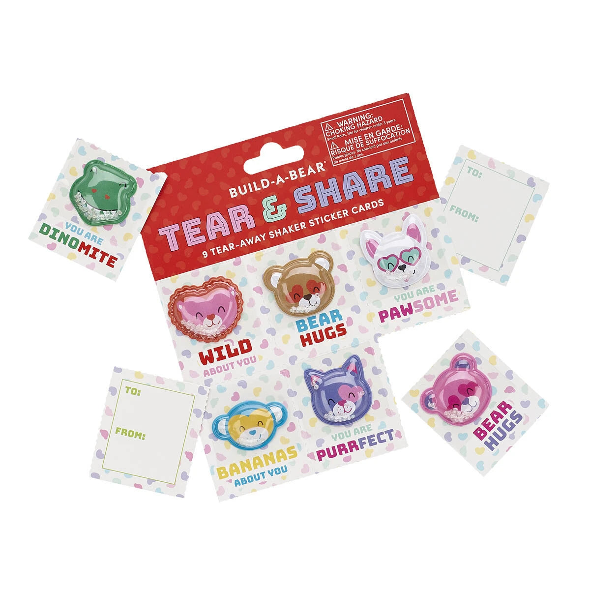 Valentine's Day Tear &amp; Share Sticker Set | Build-A-Bear® - US 5510