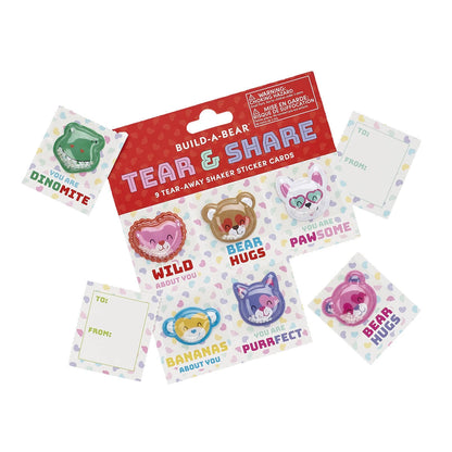 Valentine's Day Tear &amp; Share Sticker Set | Build-A-Bear® - US 5510