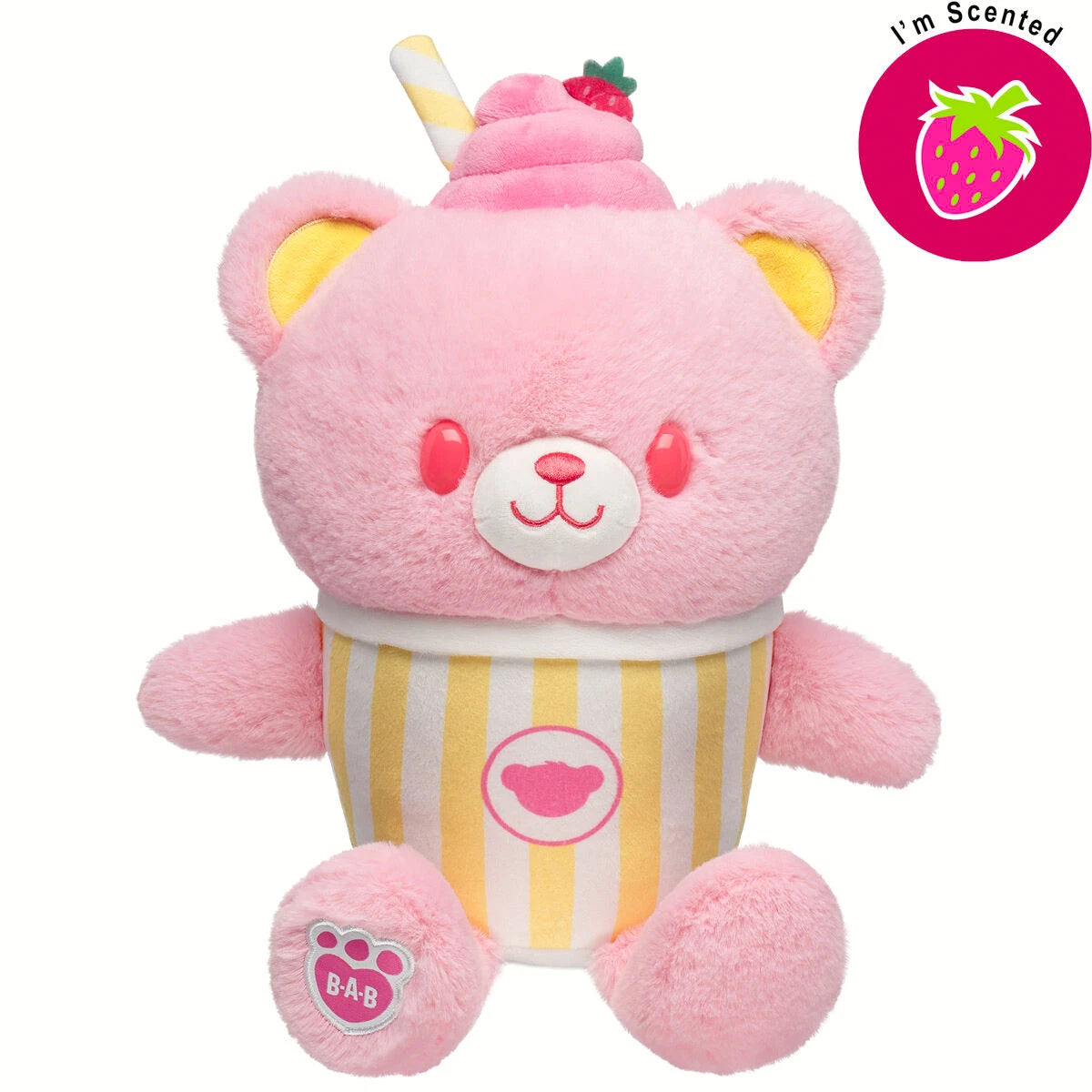 Strawberry Lemonade Bear Slushie Plushie Scented | BAB - US 5517